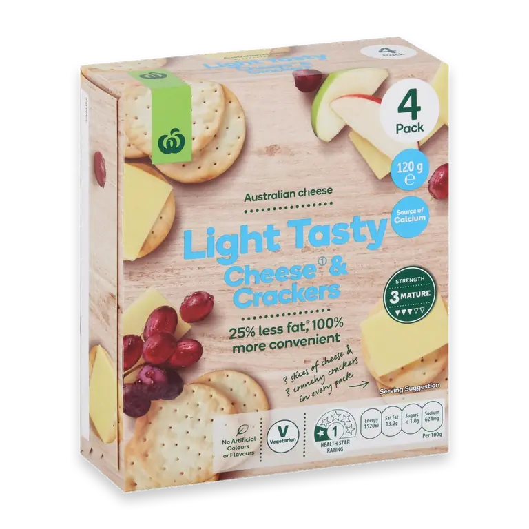 Light Tasty Cheese & Crackers