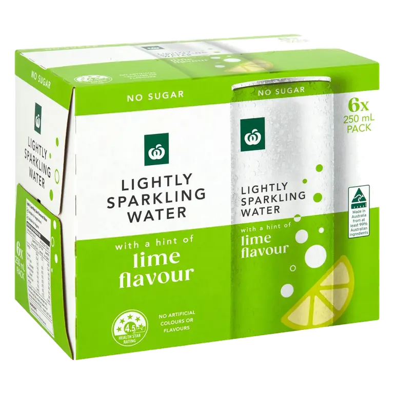 Lightly Sparkling Water Cans Lime