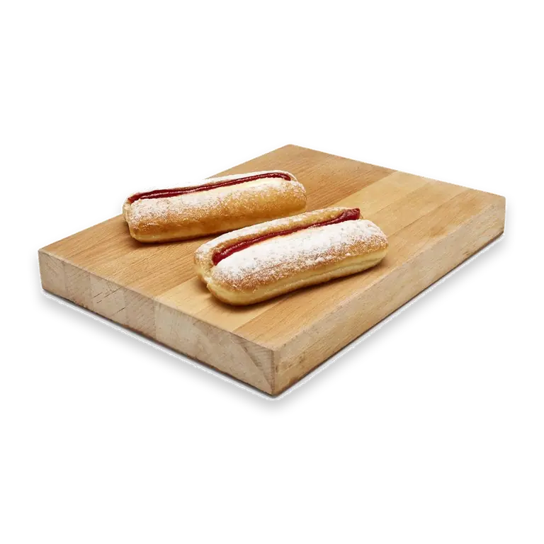 Long John Donuts With Fresh Cream & Jam