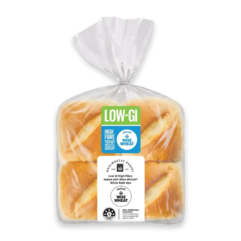 Low GI High Fibre Wise Wheat® White Rolls