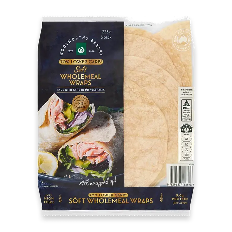 Lower Carb Wholemeal Wrap