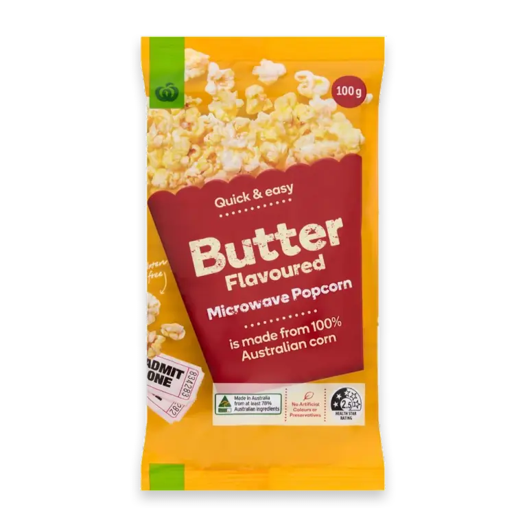 Microwave Popcorn Butter Flavoured