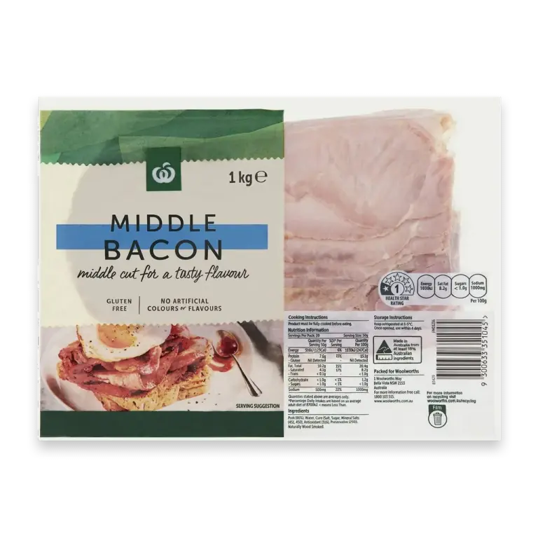 Middle Bacon Middle Rashers