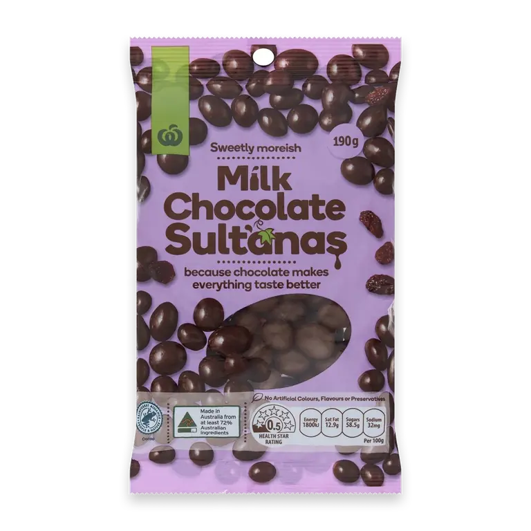 Milk Chocolate Sultanas