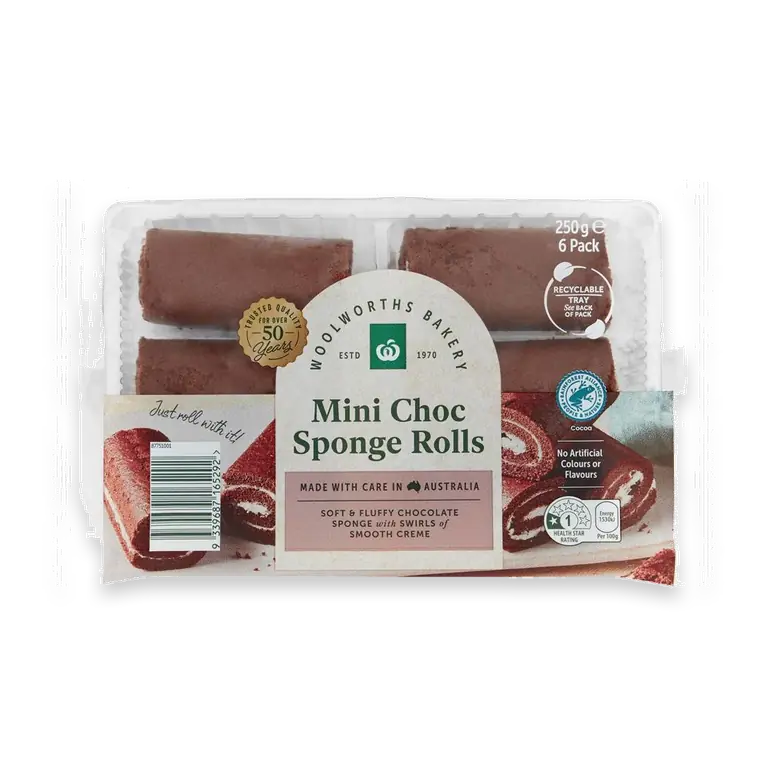 Mini Choc Sponge Rolls