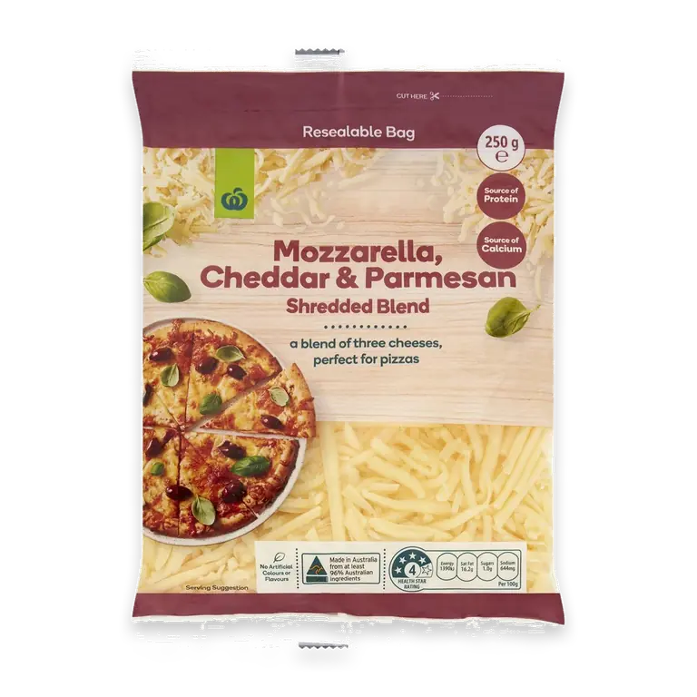 Mozzarella Cheddar & Parmesan Shredded Blend