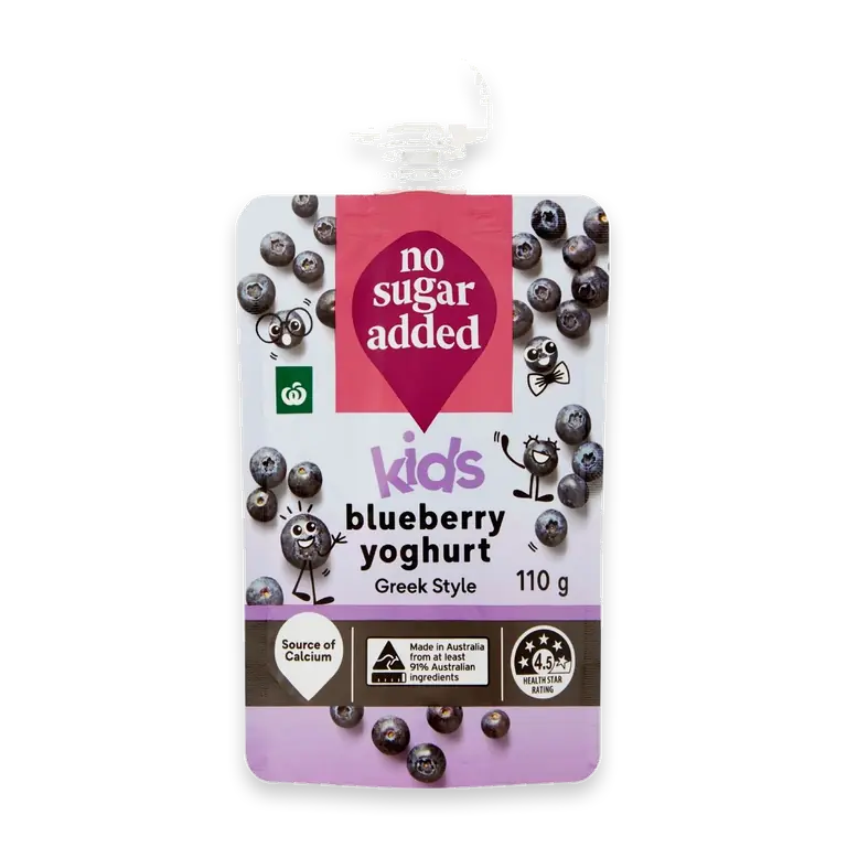 No Added Sugar Greek Style Blueberry Yoghurt
