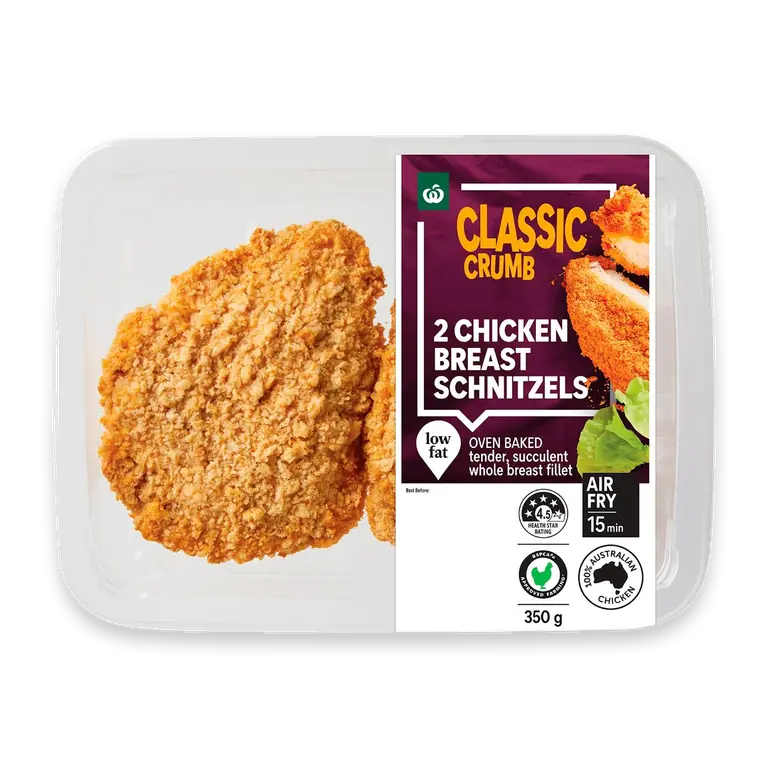 Oven Baked Chicken Breast Schnitzels