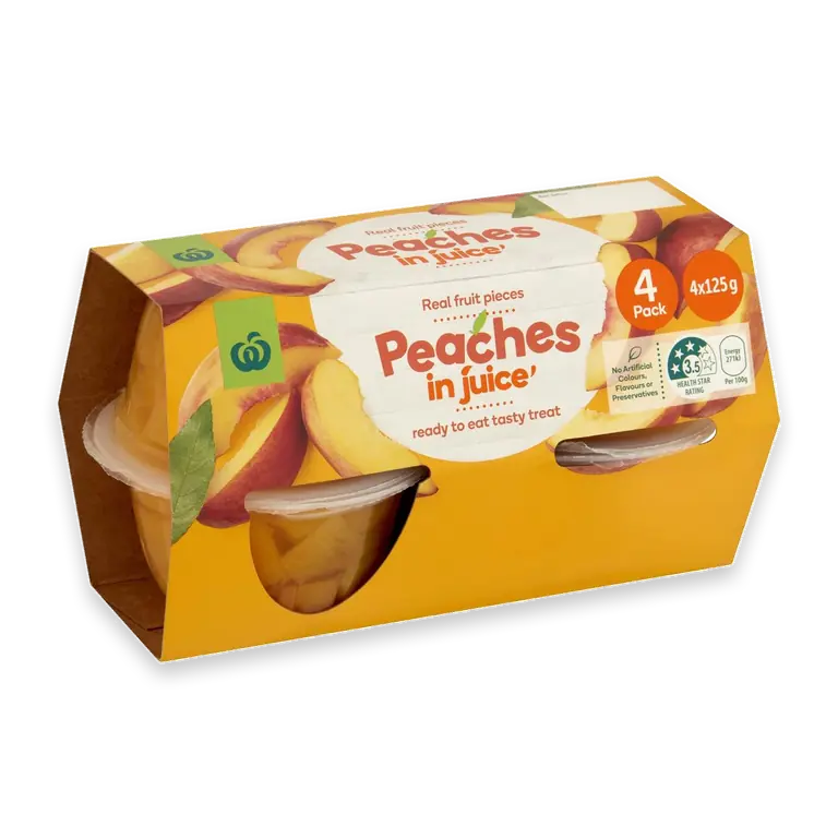 Peaches In Juice Cups