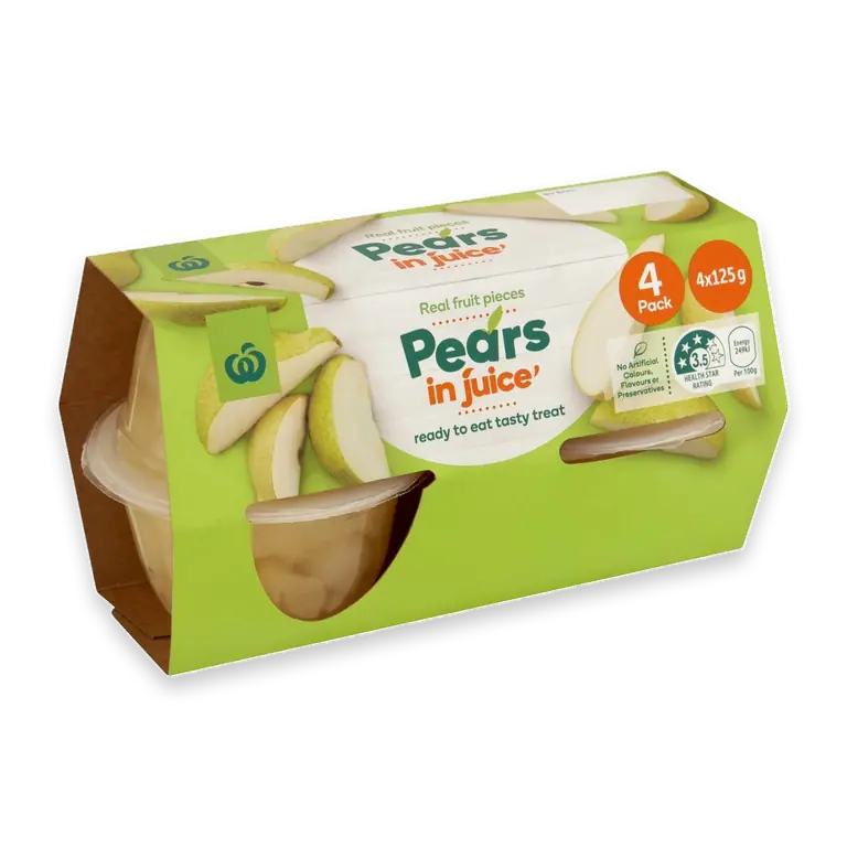 Pear In Juice Cups