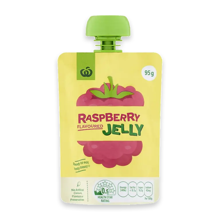 Raspberry Flavoured Jelly In Pouch
