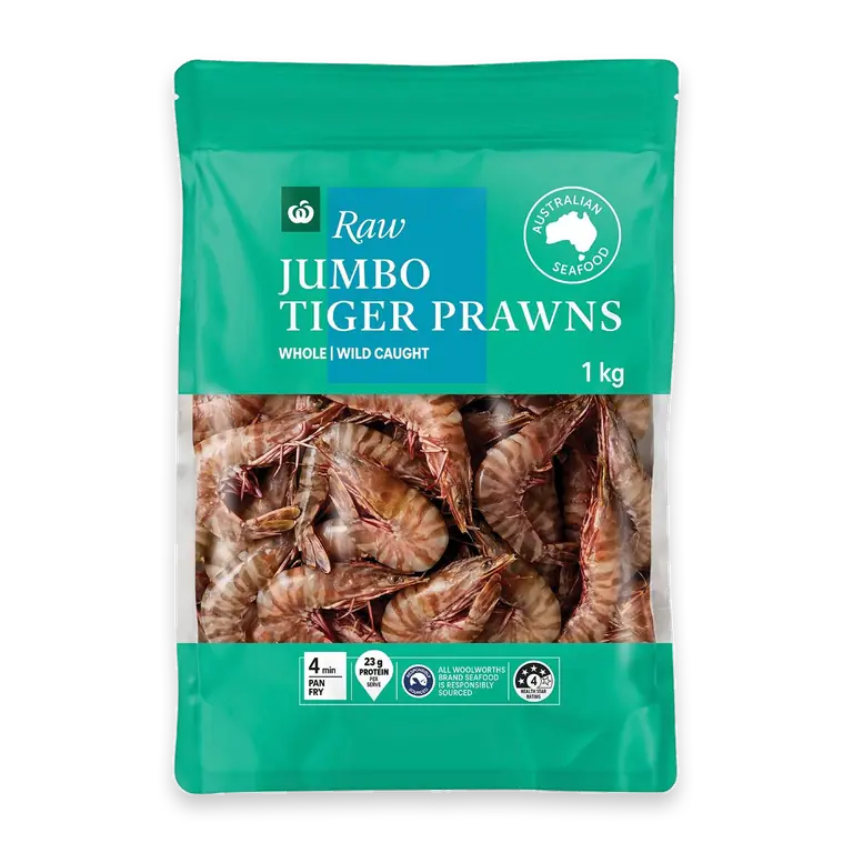 Raw Jumbo Tiger Prawns