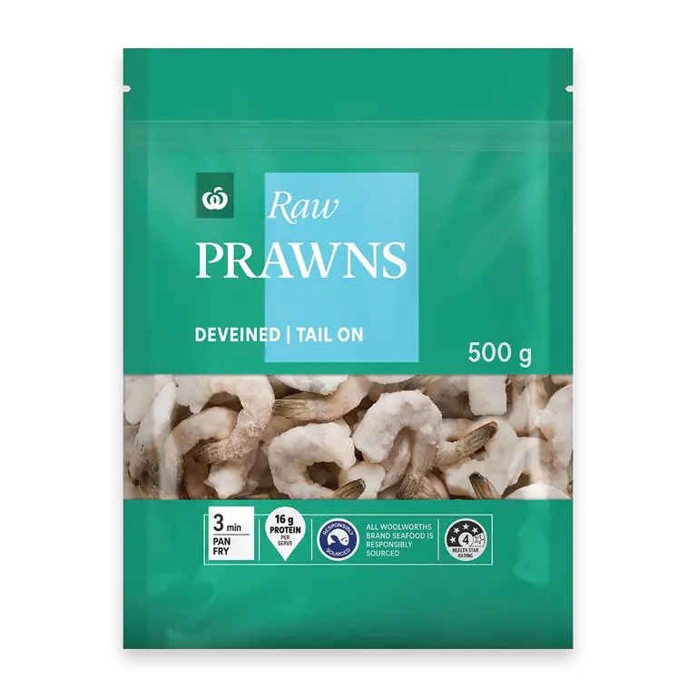 Raw Prawns Deveined Tail On