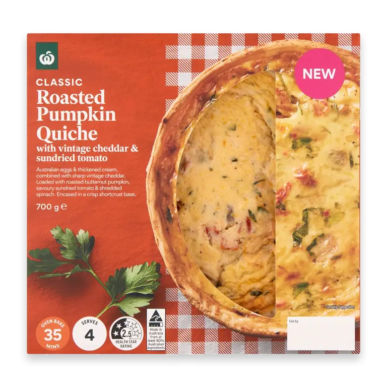 Roast Butternut Pumpkin Quiche