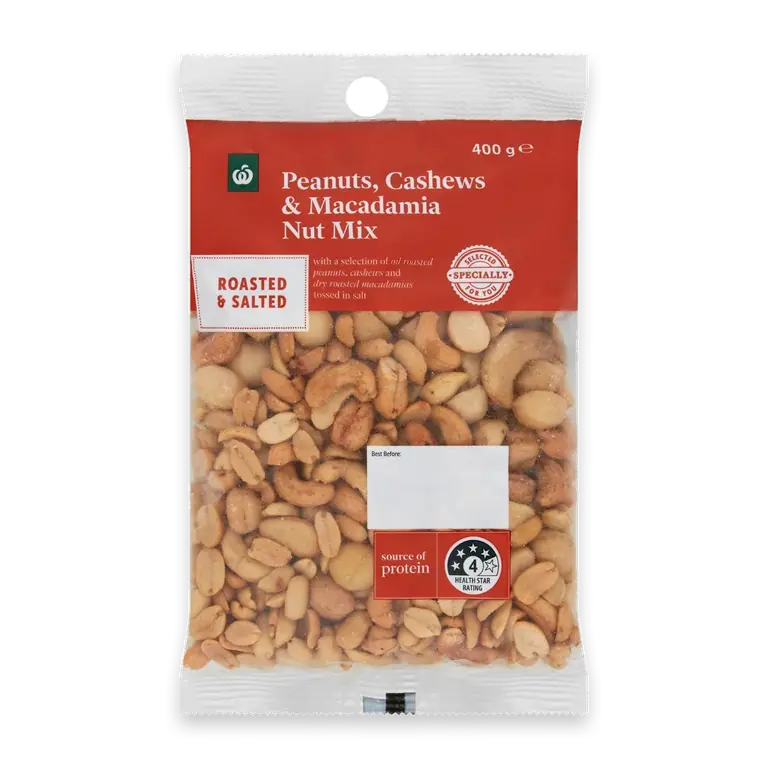 Roasted & Salted Peanuts Cashews & Macadamia Nut Mix