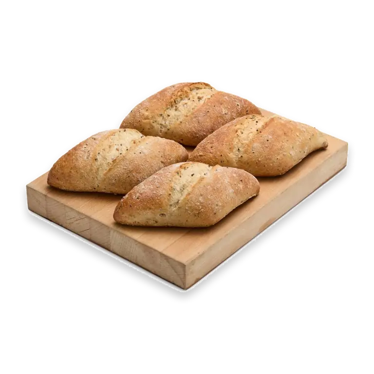 Seeded Diamond Ciabatta Rolls