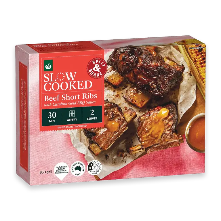 Slow Cooked Beef Ribs With Carolina Gold BBQ Sauce