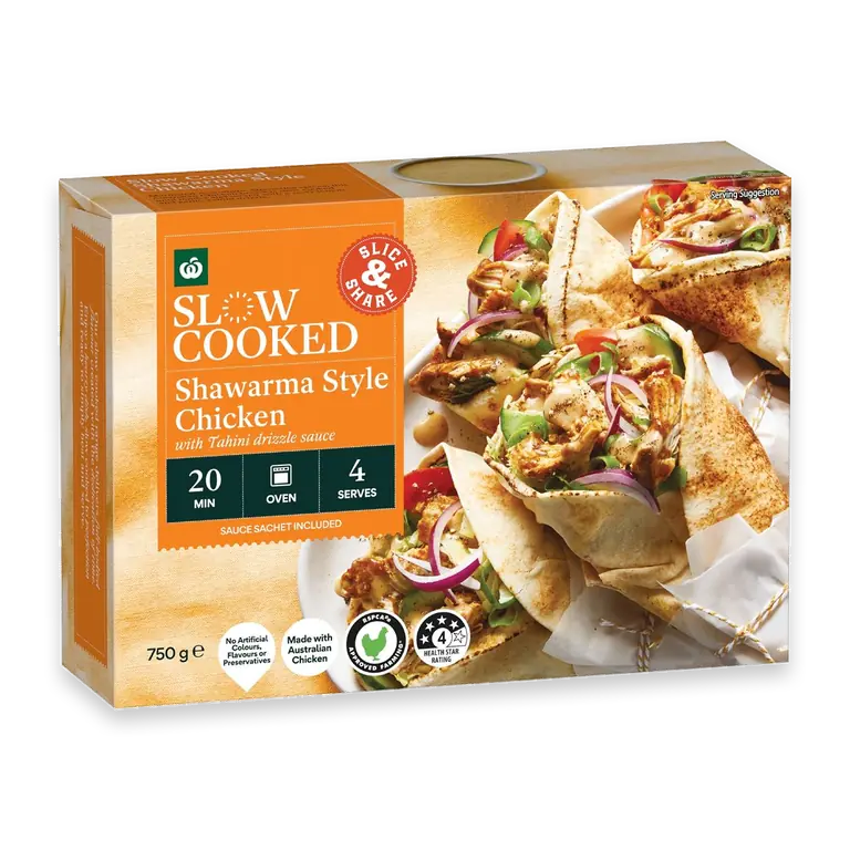 Slow Cooked Chicken Shawarma Style With Tahini Sauce