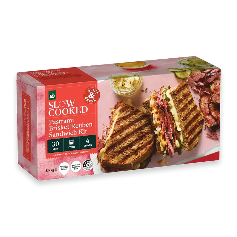 Slow Cooked Pastrami Brisket Reuben Sandwich Kit