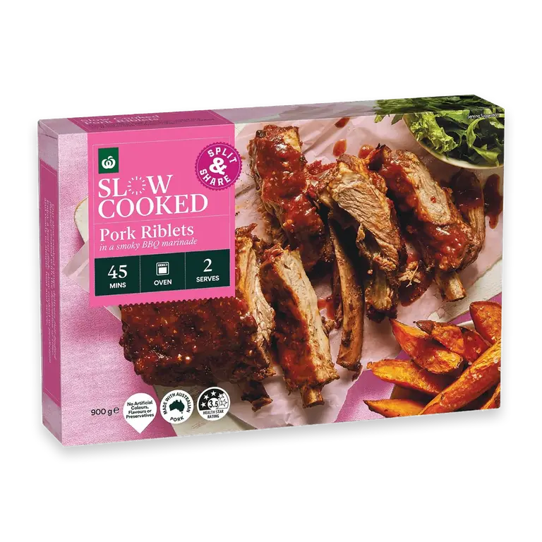 Slow Cooked Pork Riblets Smokey BBQ Marinade
