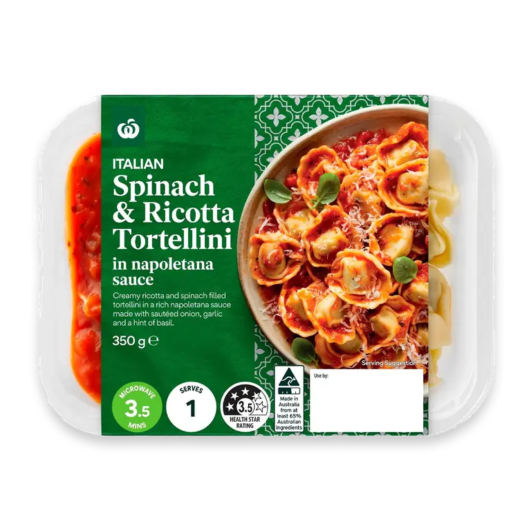 Spinach & Ricotta Tortellini Napolitana Sauce Chilled Meal