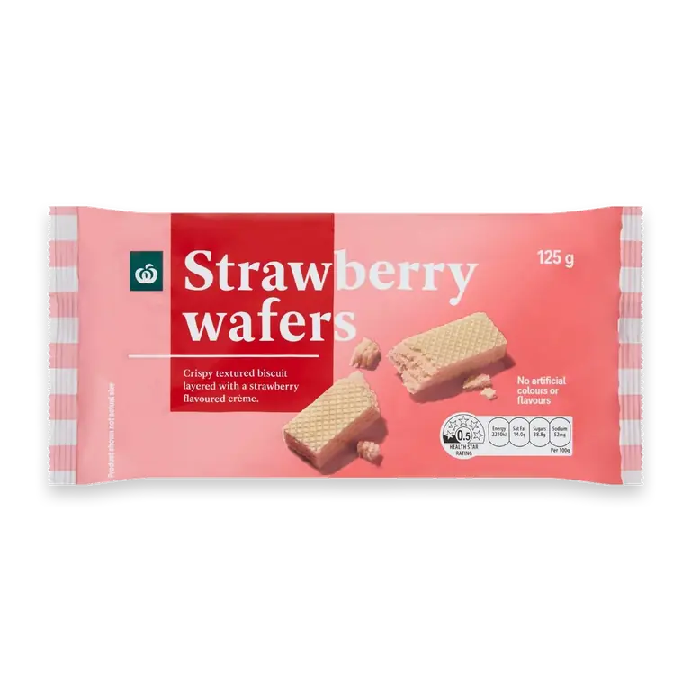 Strawberry Creme Wafer Biscuits