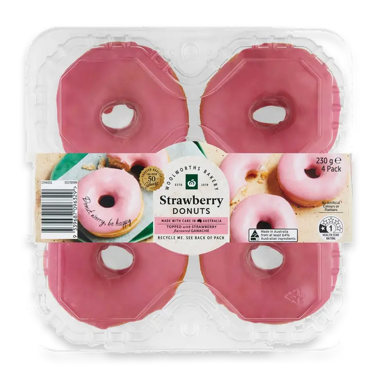Strawberry Iced Donuts