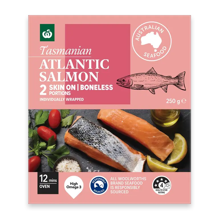 Tasmanian Salmon Portions Skin On