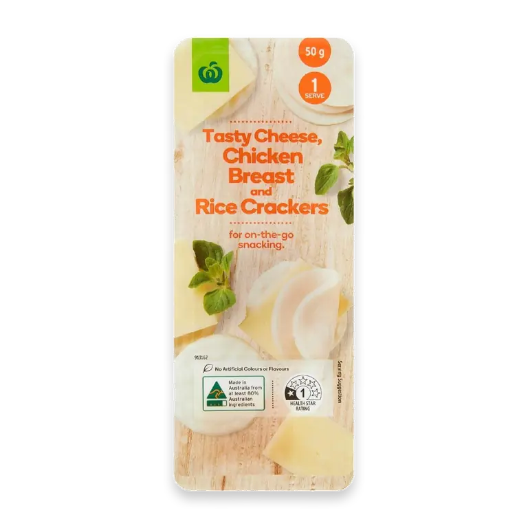 Tasty Cheese Chicken Breast & Rice Crackers