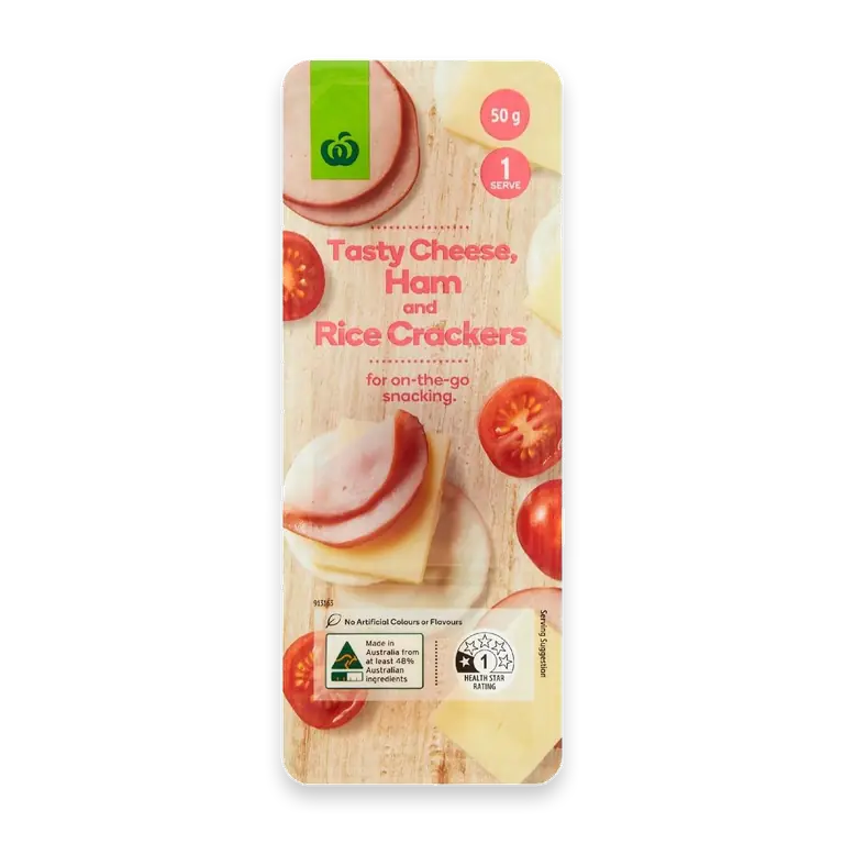 Tasty Cheese Ham & Rice Cracker