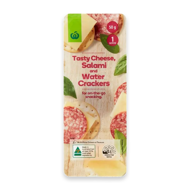 Tasty Cheese Salami & Water Crackers
