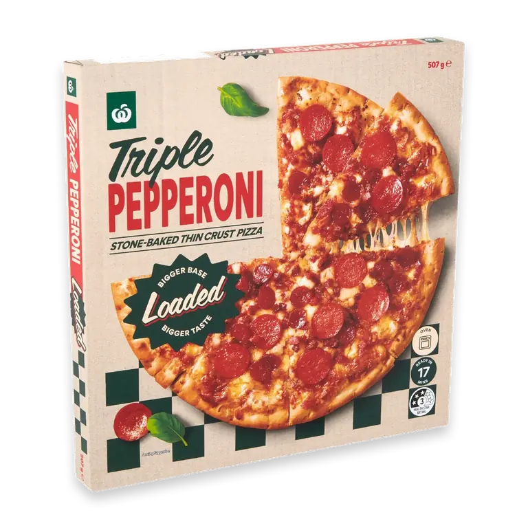 Triple Pepperoni Stone-Baked Thin Crust Pizza