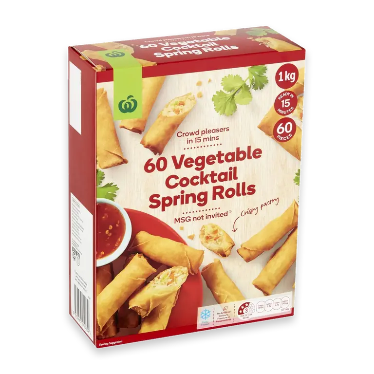 Vegetable Cocktail Spring Rolls 60 Pack