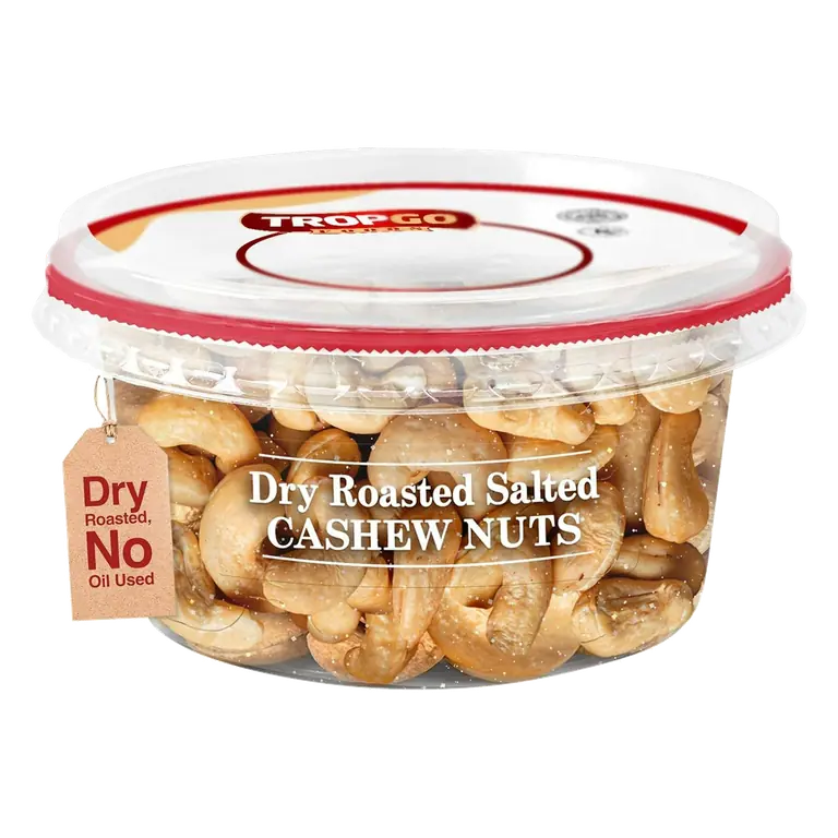 Tropgo Foods 180g Dry Roasted Salted Cashews Nuts