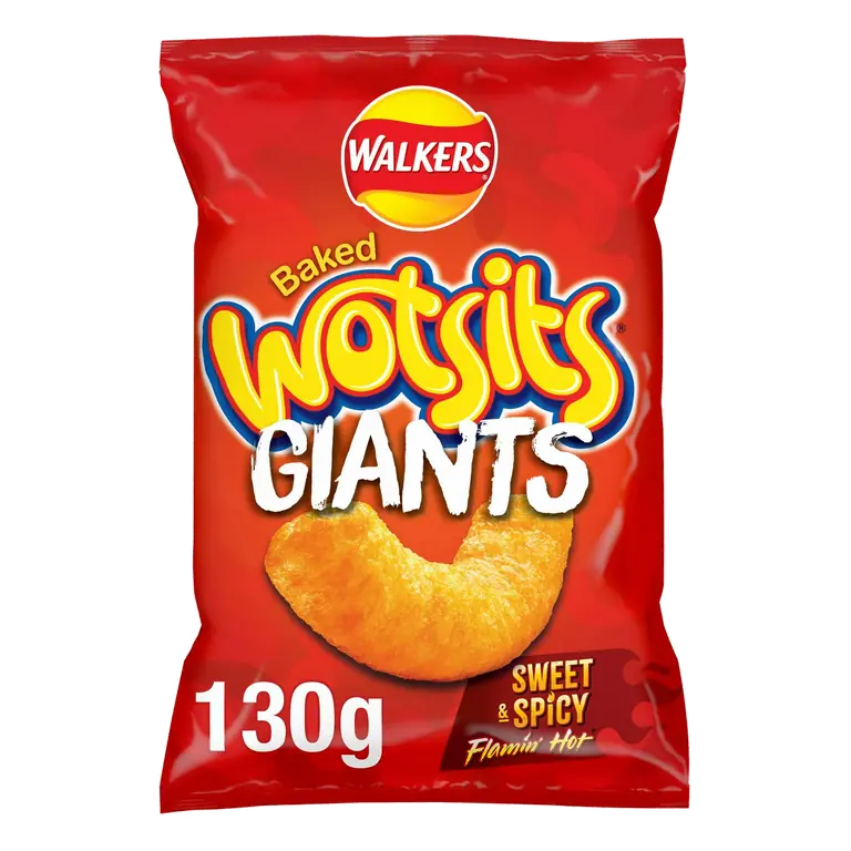 Walkers Wotsits Giants Sweet & Spicy Sharing Snacks Crisps 130g
