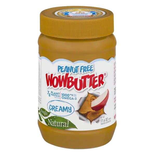 17.6oz Jar of WOWBUTTER Creamy, Peanut & Tree Nut Free