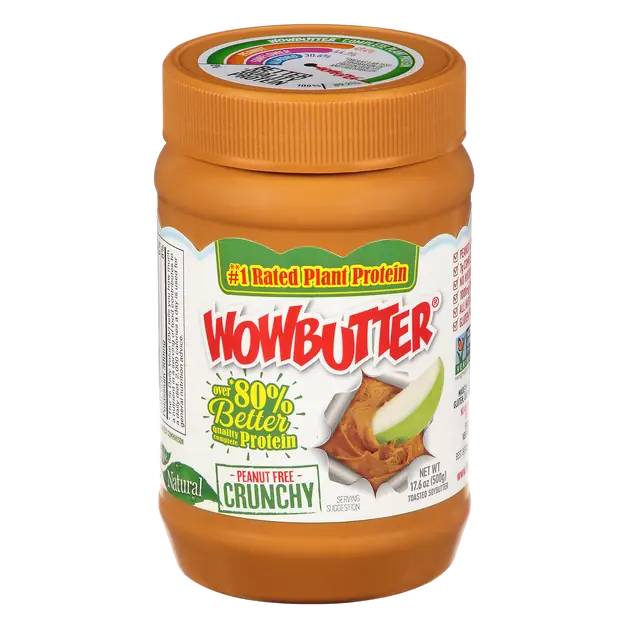 17.6oz Jar WOWBUTTER Crunchy, Peanut & Tree Nut Free