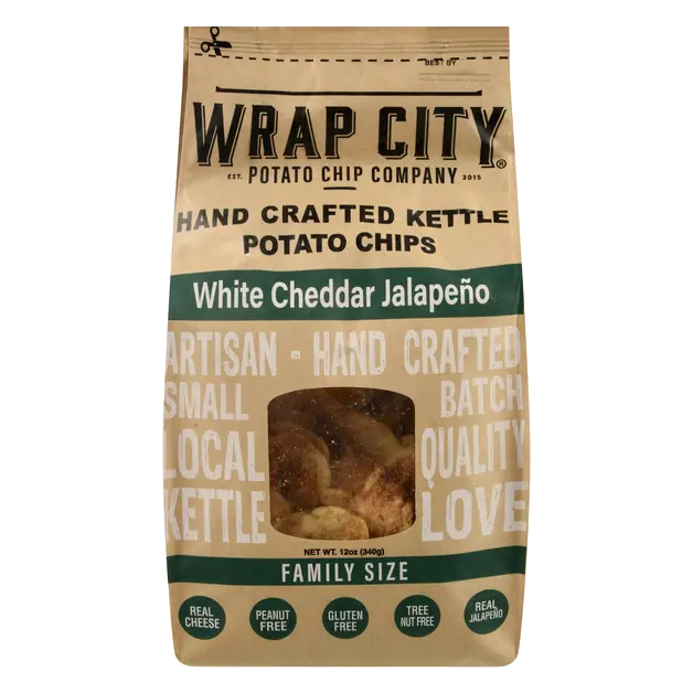 Hand Crafted White Cheddar Jalapeno Kettle Potato Chips
