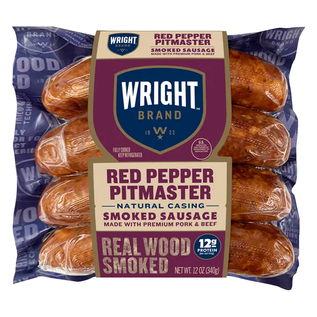 Red Pepper Pitmaster Real Wood Smoked Sausage Links - 4 ct