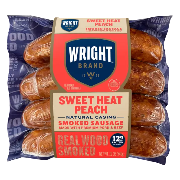 Sweet Heat Peach Real Wood Smoked Sausage Links - 4 ct