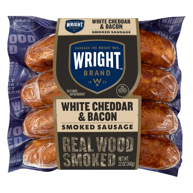 White Cheddar & Bacon Smoked Sausage - 4 ct