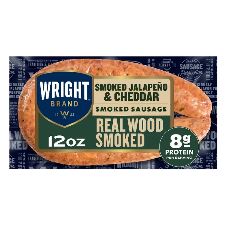 Wright Smoked Jalapeno & Cheddar Rope Sausage, 12oz