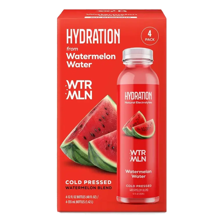 WTRMLN WTR Watermelon Water Hydration Natural Electrolytes, 48oz/4pk