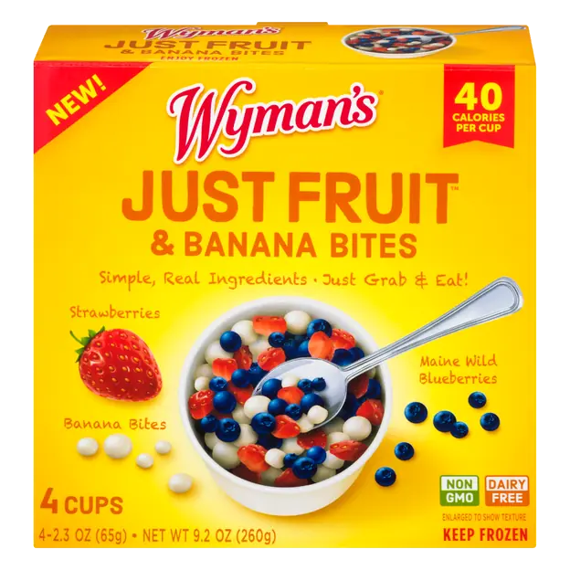 Just Fruit & Banana Bites - 4 ct Frozen