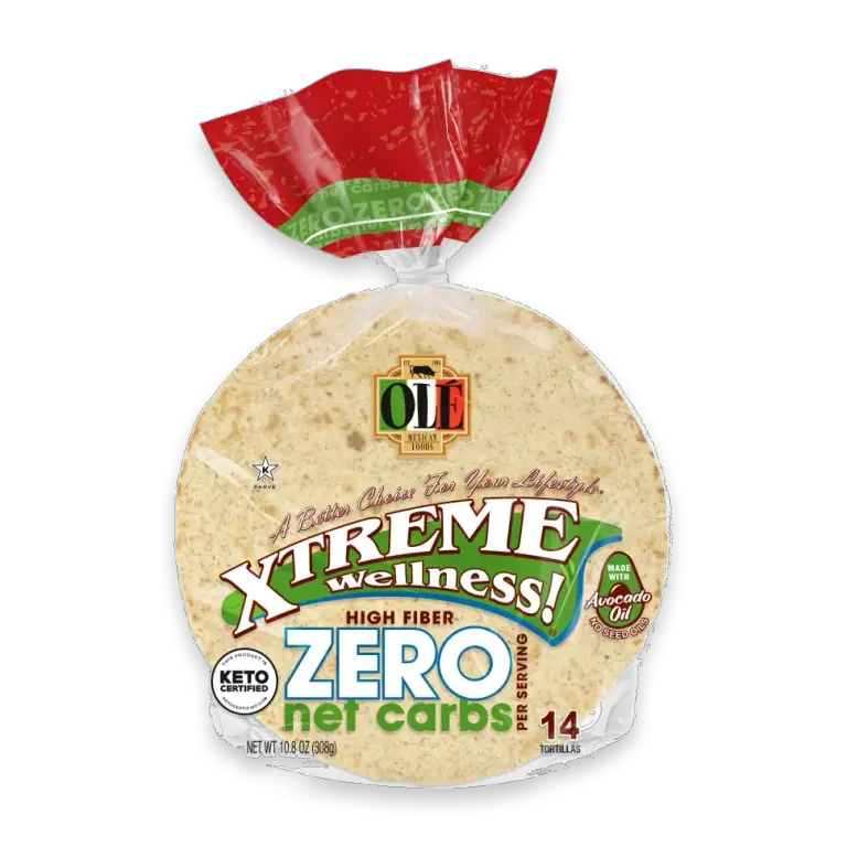 Olé Xtreme Zero Net Carbs High Fiber Street Taco Keto Certified Tortillas