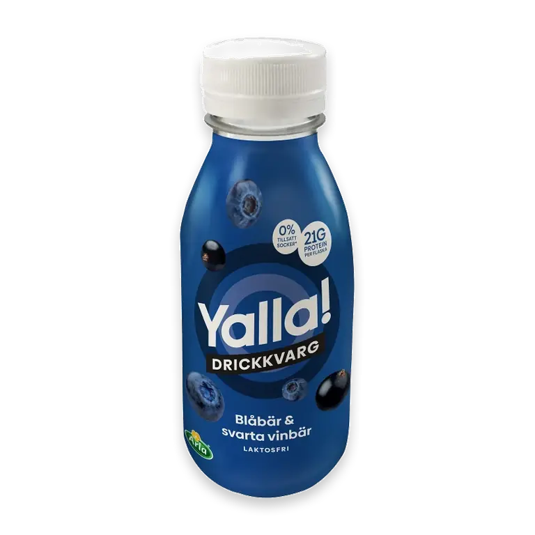 Drickkvarg Blåbär & Svarta Vinbär Laktosfri 0,4% 350ml Yalla®