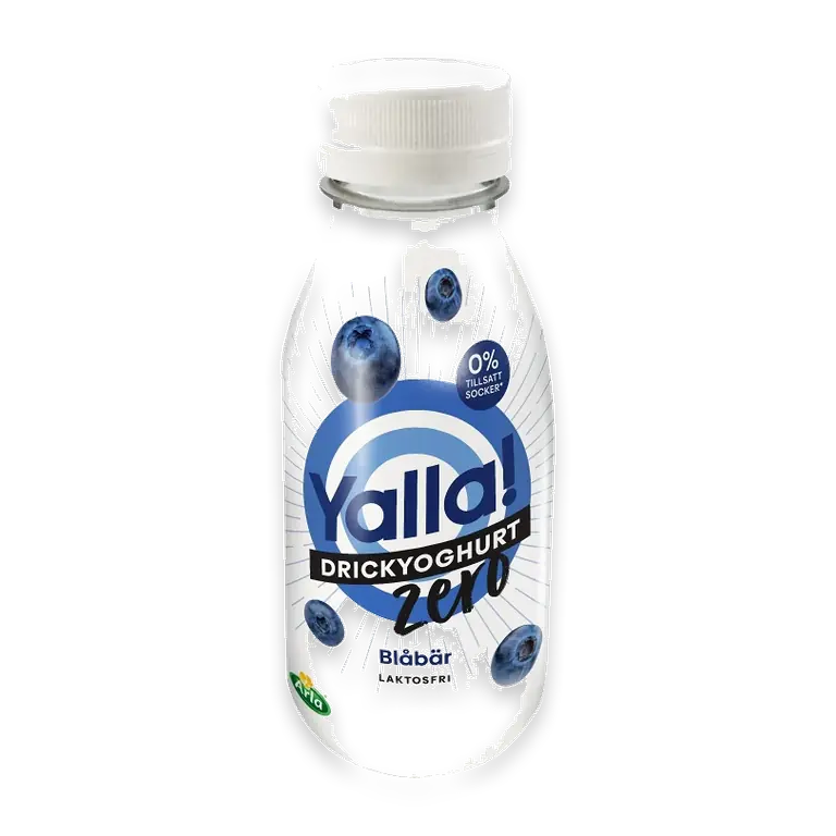 Drickyoghurt Zero Blåbär Laktosfri 0,5% 350ml Yalla®