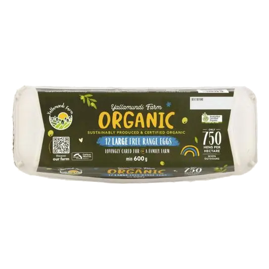 Organic Free Range Eggs 12 Pack