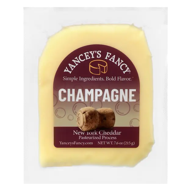 Aged Finger Lakes Champagne Cheddar Cheese Wedge