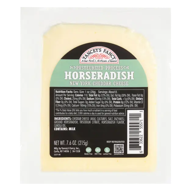 Aged Horseradish Cheddar Cheese Wedge